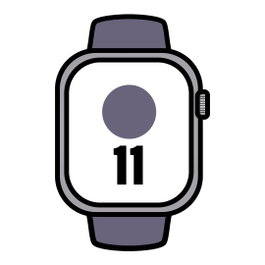 Apple Watch Series 11 46mm GPS + Cellular Aluminio Plata Niebla Lila S/M